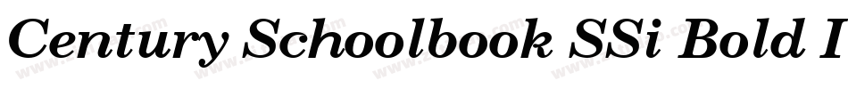 Century Schoolbook SSi Bold Italic字体转换
